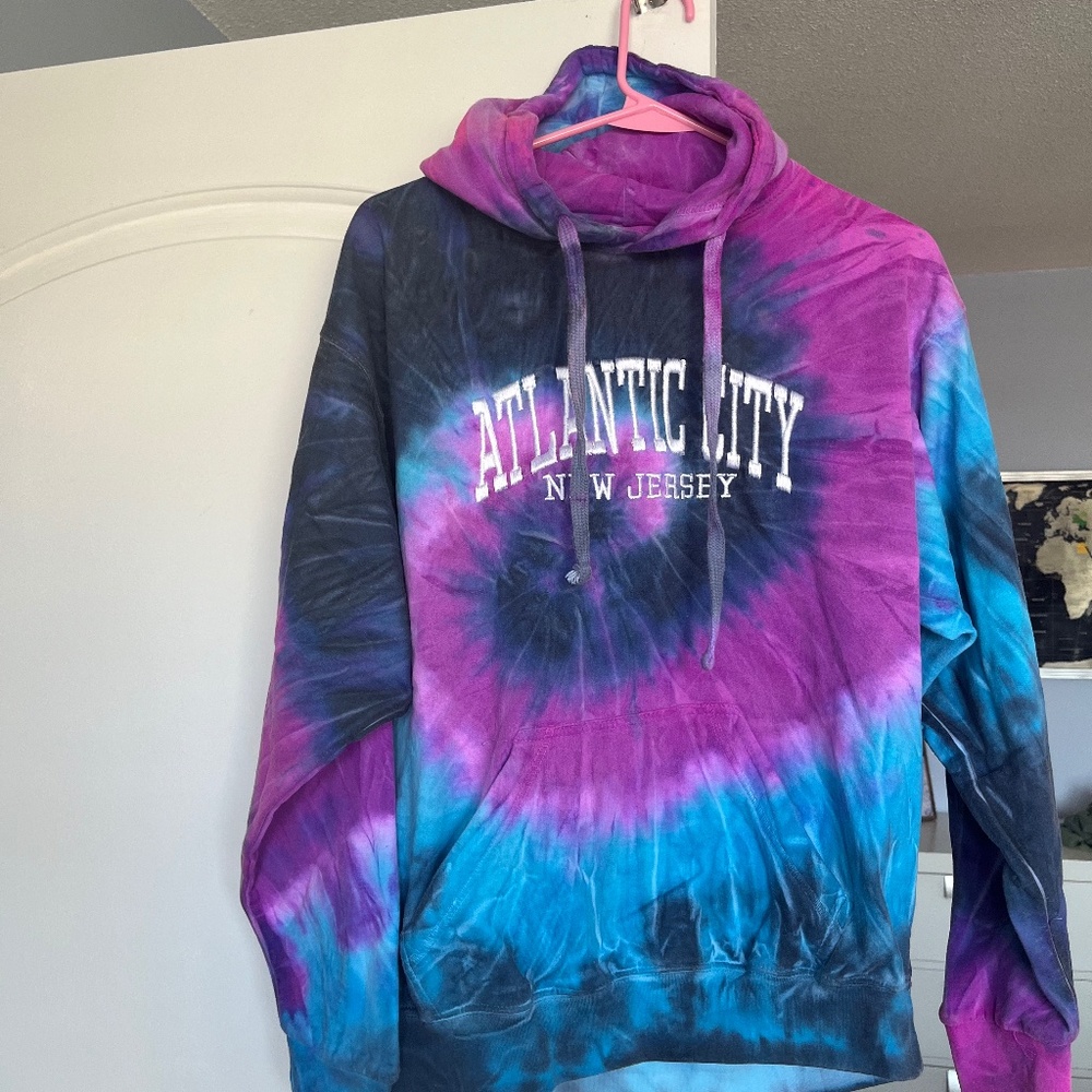 Atlantic City New Jersey Tie Dye Hoodie